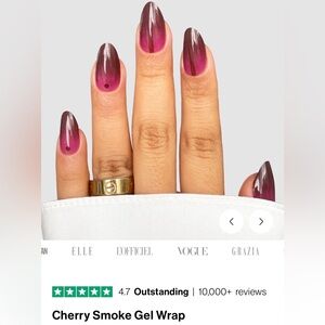NEW Sassy Saints Gel Nail Wraps CHERRY SMOKE